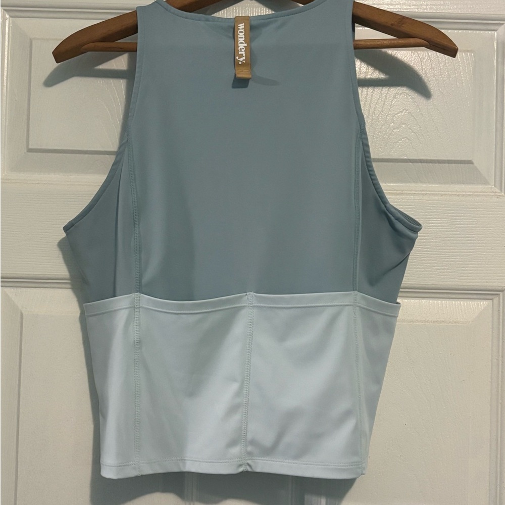 Wonderly Long Day Hiking Teal Tank Top Size M - Picture 2 of 7
